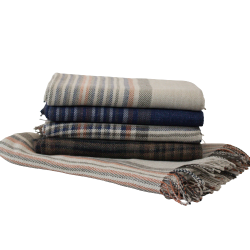 BIRK PLAID | En elegant og lkker kvalitetsplaid vvet af 100% hr | 130 x 180 cm