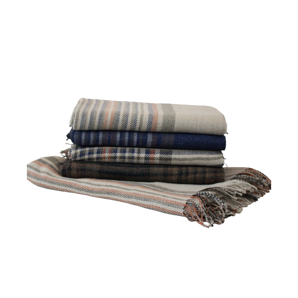 BIRK PLAID | En elegant og lkker kvalitetsplaid vvet af 100% hr | 130 x 180 cm