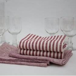 STRIB VISKESTYKKE | 100% hr | Nordisk viskestykker med stribe i glade farver